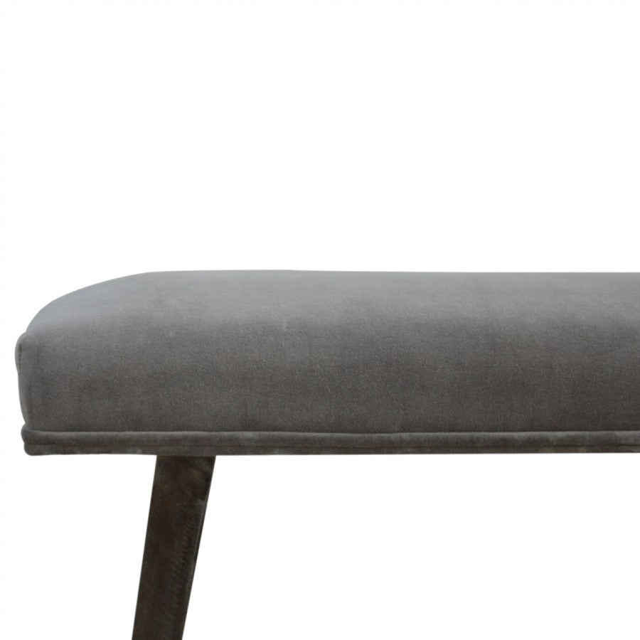 Grey Velvet Bench - Price Crash Furniture