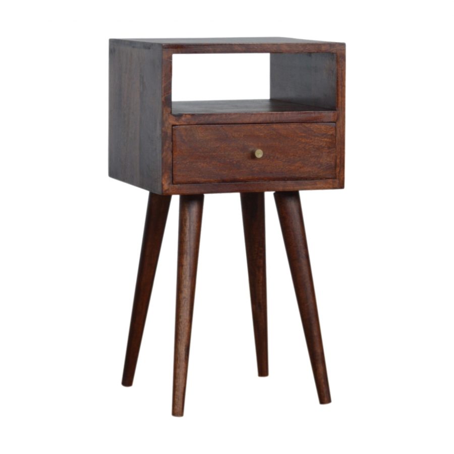 Petite Bedside Table in Washed Cherry Finish - Price Crash Furniture