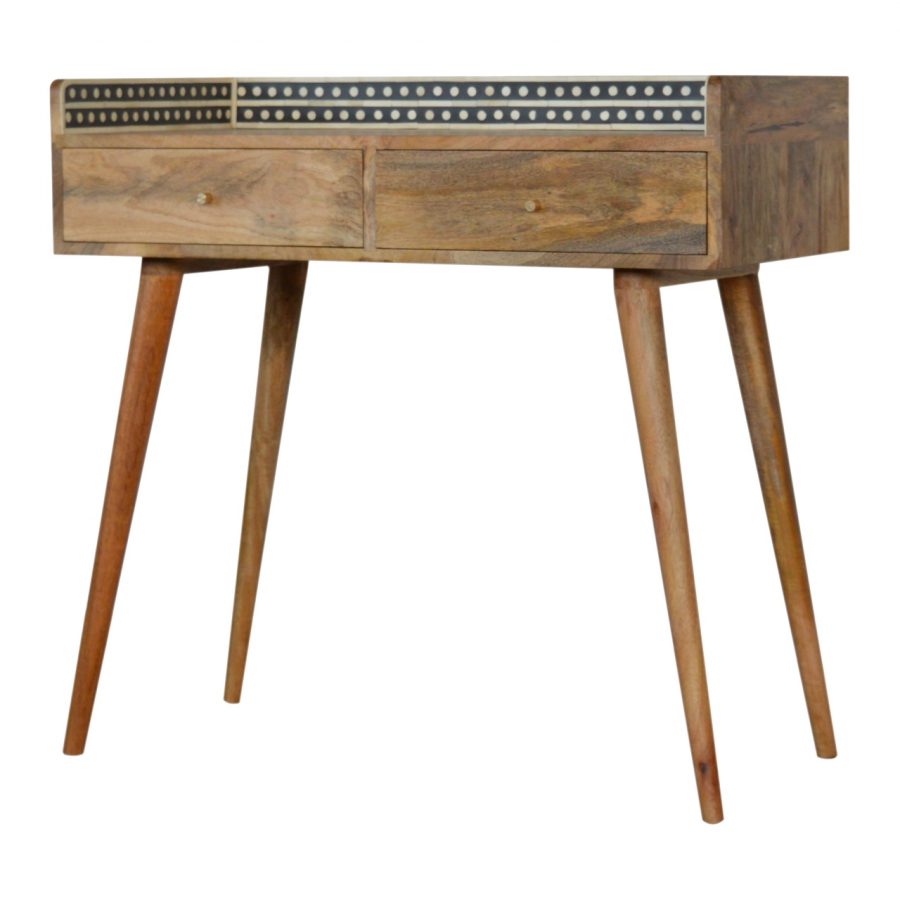 Bone Inlay Gallery Back Console Table - Price Crash Furniture