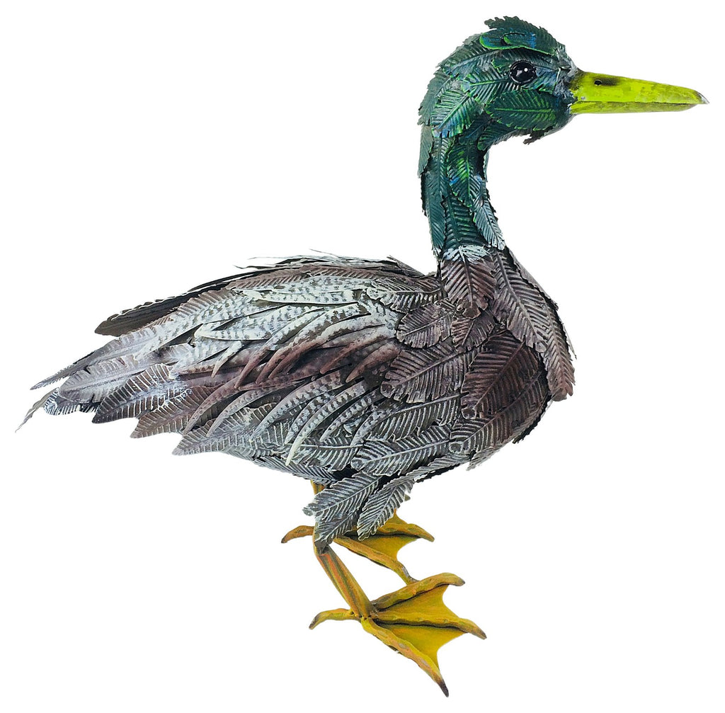 Metal Painted Duck Garden Ornament 21" - Price Crash Furniture