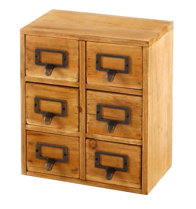 Storage Drawers (6 drawers) 23 x 15 x 27cm - Price Crash Furniture
