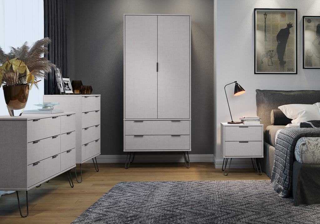 Core Products Augusta 4 Drawer Narrow Chest of Drawers in Grey - Price Crash Furniture