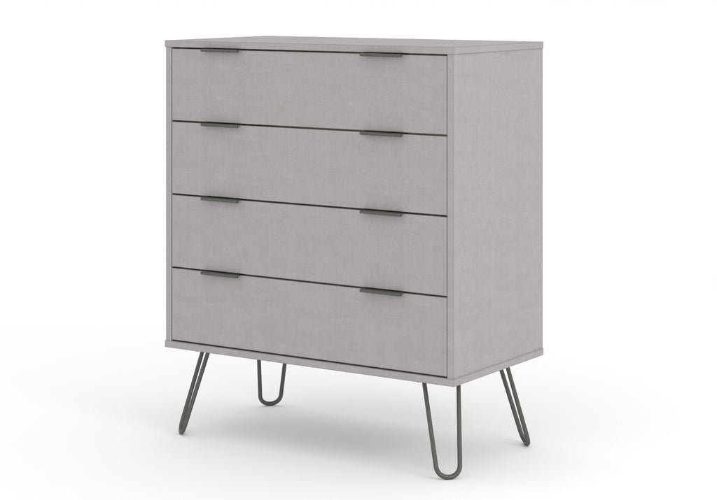 Core Products Augusta 4 Drawer Chest of Drawers in Grey - Price Crash Furniture