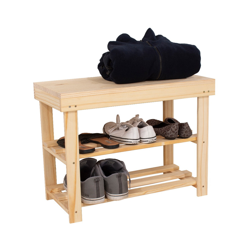 Simple and Natural Shoe Bench with Solid Top by Core - Price Crash Furniture