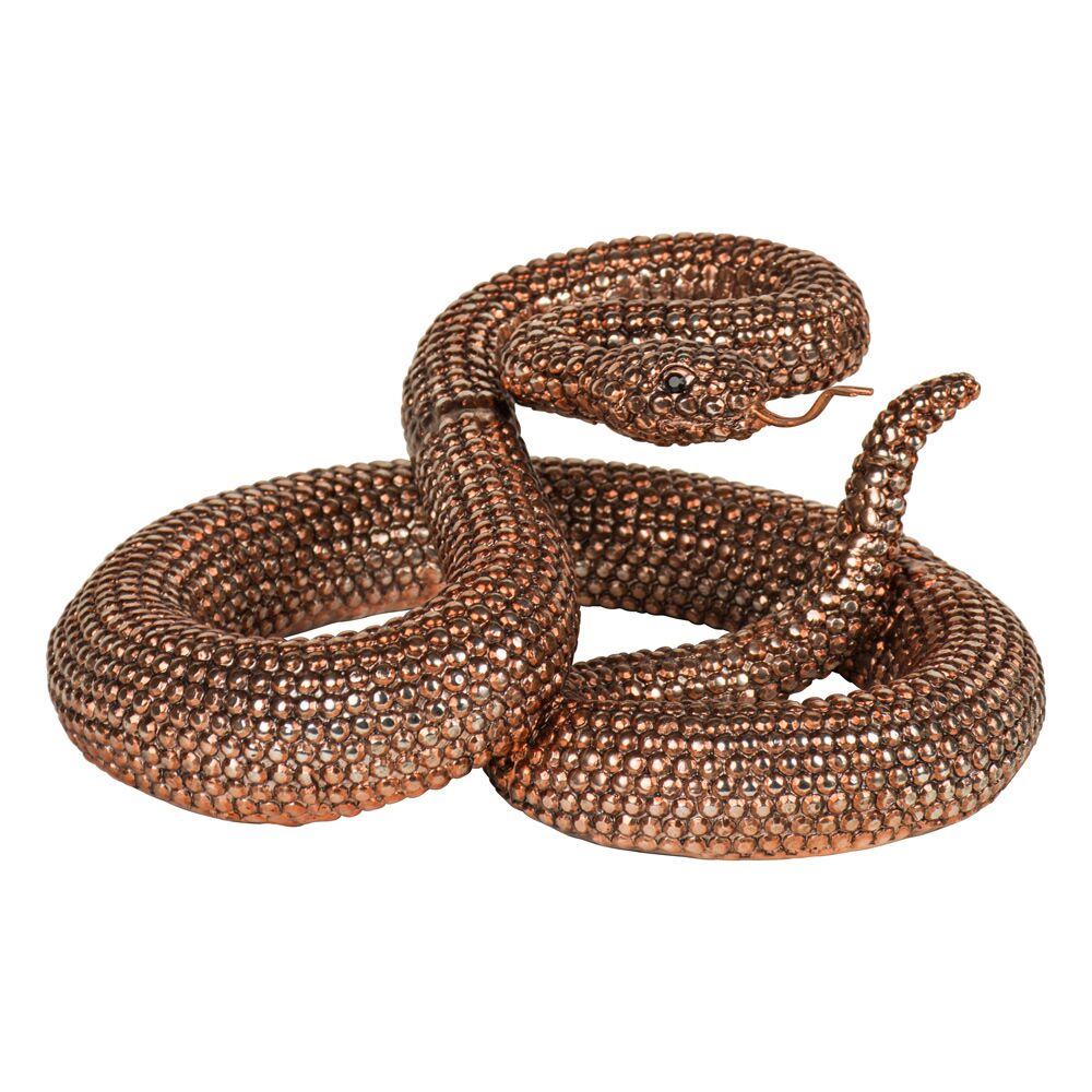 Bronze Coiled Rattlesnake Figurine Ornament - Home accessory - Price Crash Furniture