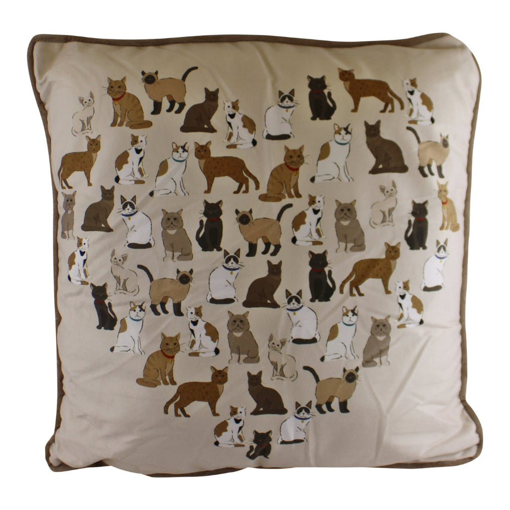 Cat Lover Design Scatter Cushion, 45cm - Price Crash Furniture