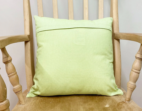 Scatter Cushion With Contemporary Green Leaf Print Design 37cm - Price Crash Furniture