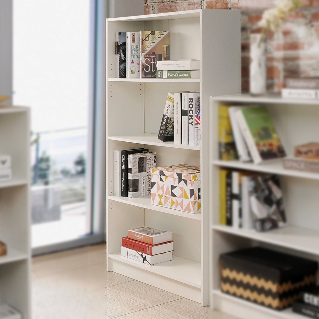 Essentials Bookcase Tall Wide in White by TAD - Price Crash Furniture