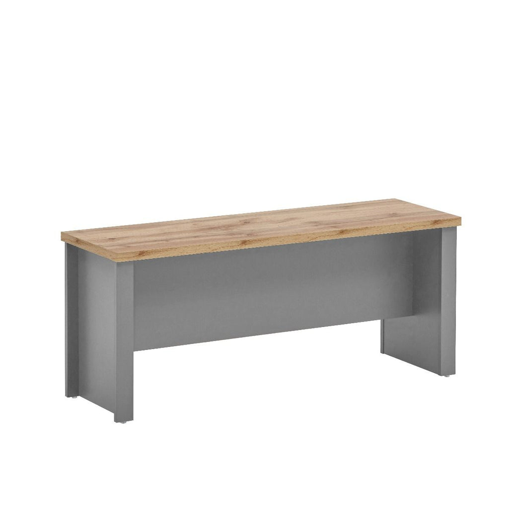 Lisbon 3 piece dining set: 150cm table, 2 benches Grey - Price Crash Furniture